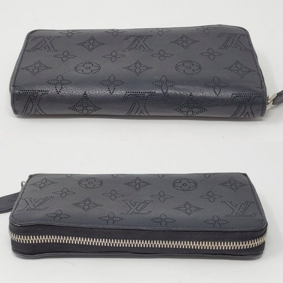 100% Auth Louis Vuitton Mahina Black Zippy Wallet - Picture 5 of 8